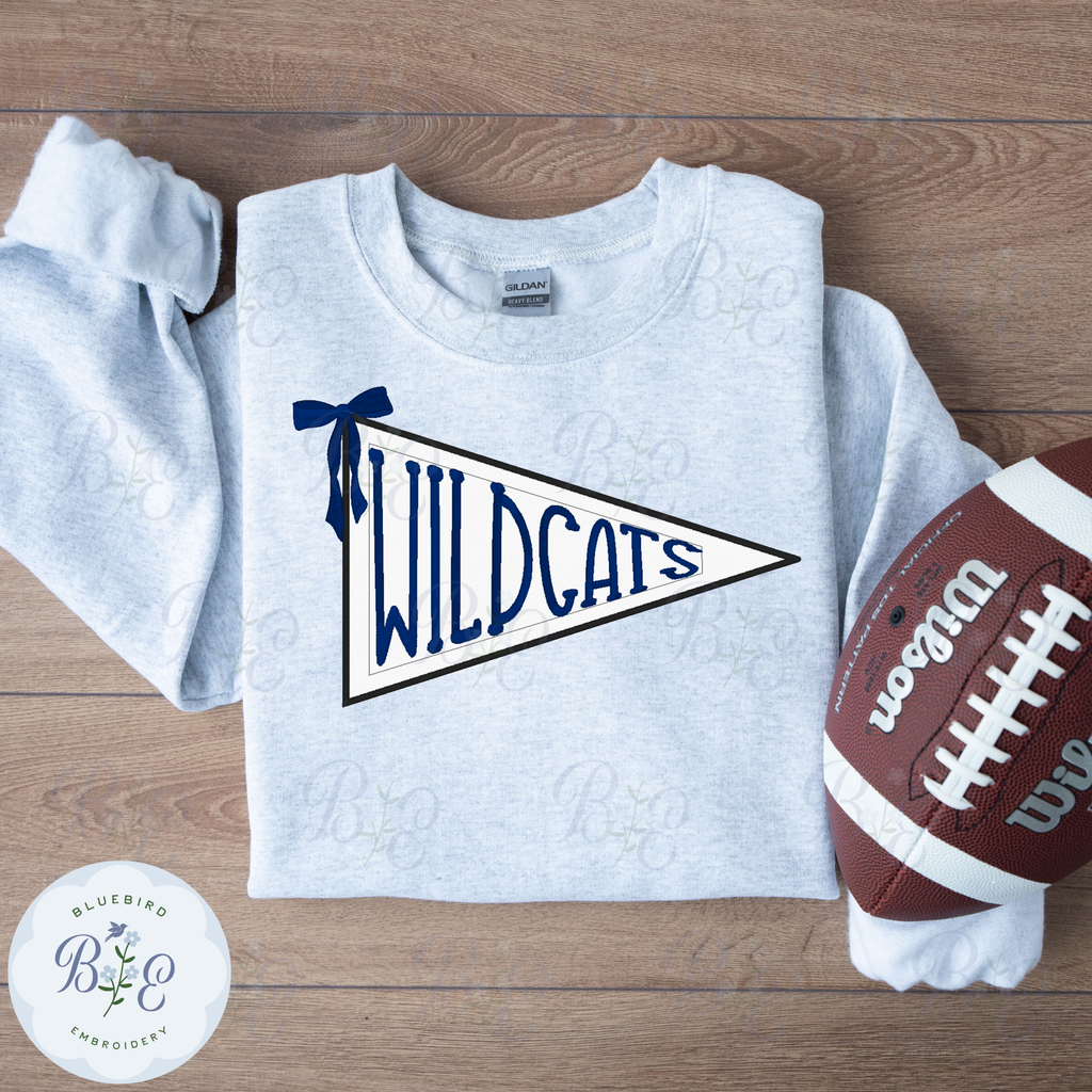 Applique Pennant Wildcats Digital Embroidery Design