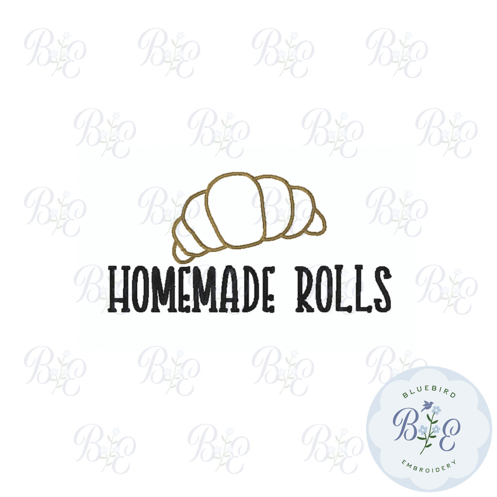 Homemade Rolls Digital Embroidery Design