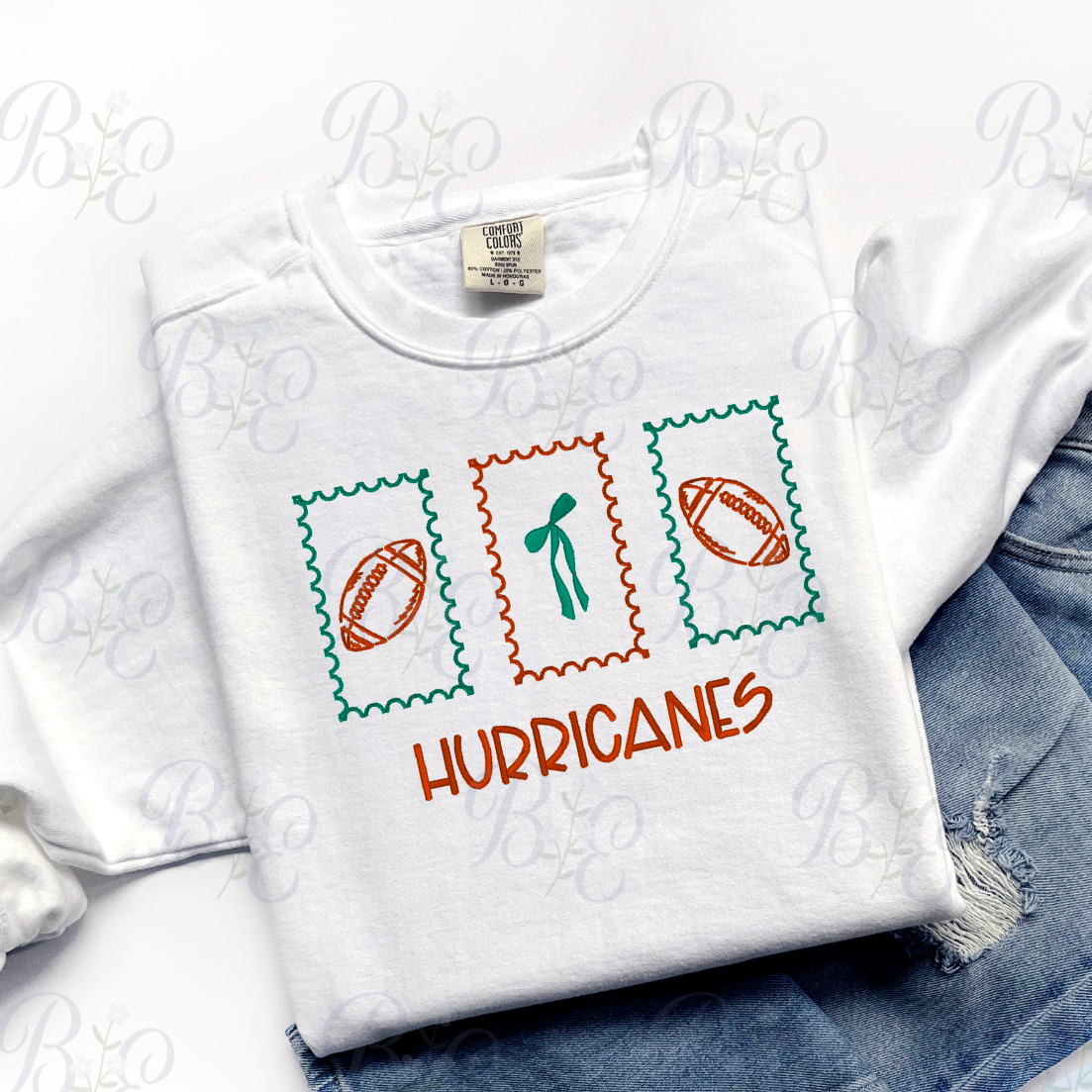 Custom Football Stamps Embroidered