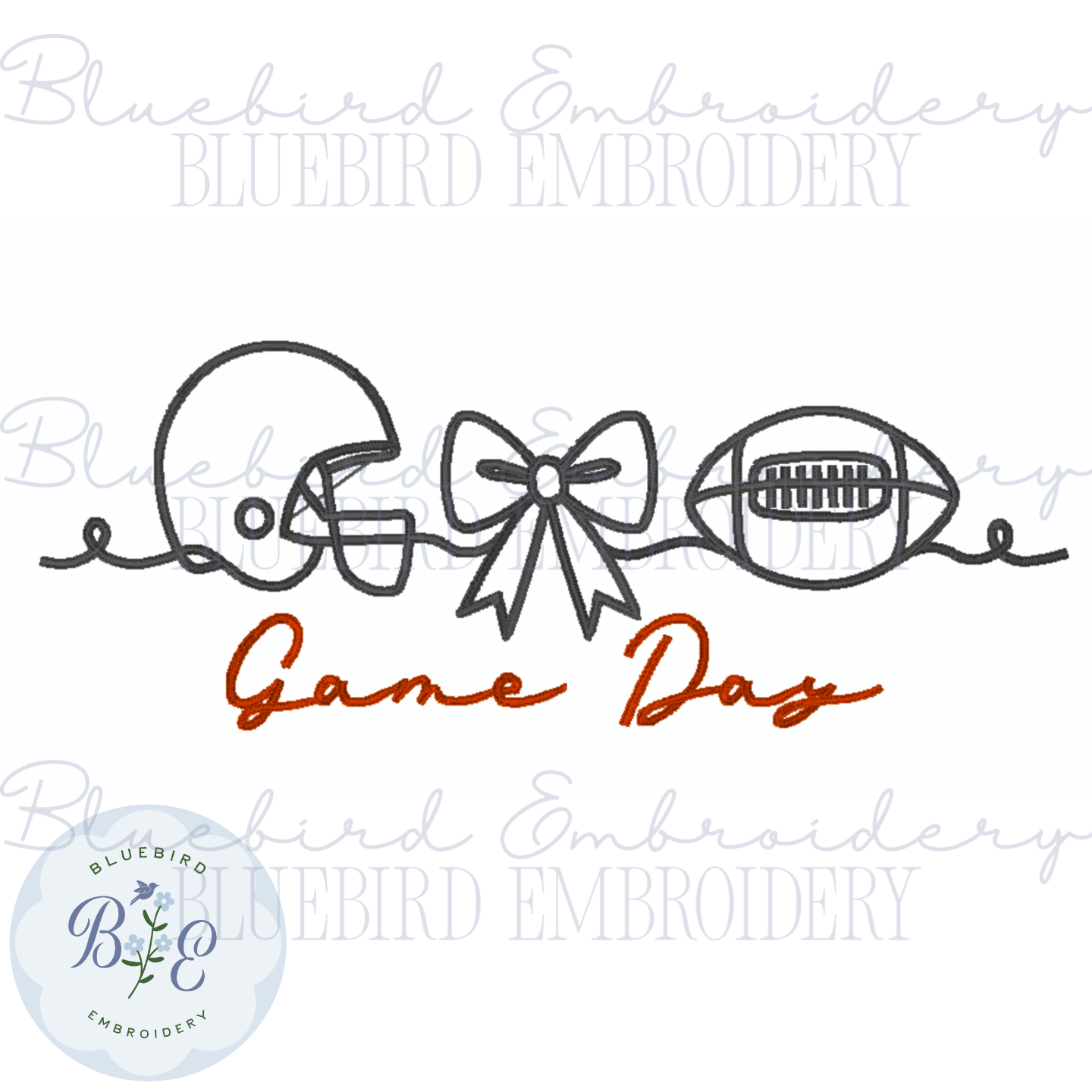 Football Game Day Digital Embroidery Design
