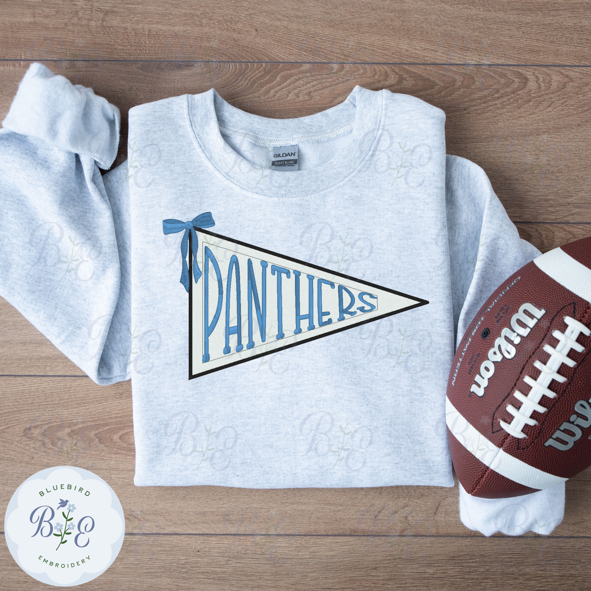 Applique Pennant Panthers Digital Embroidery Design