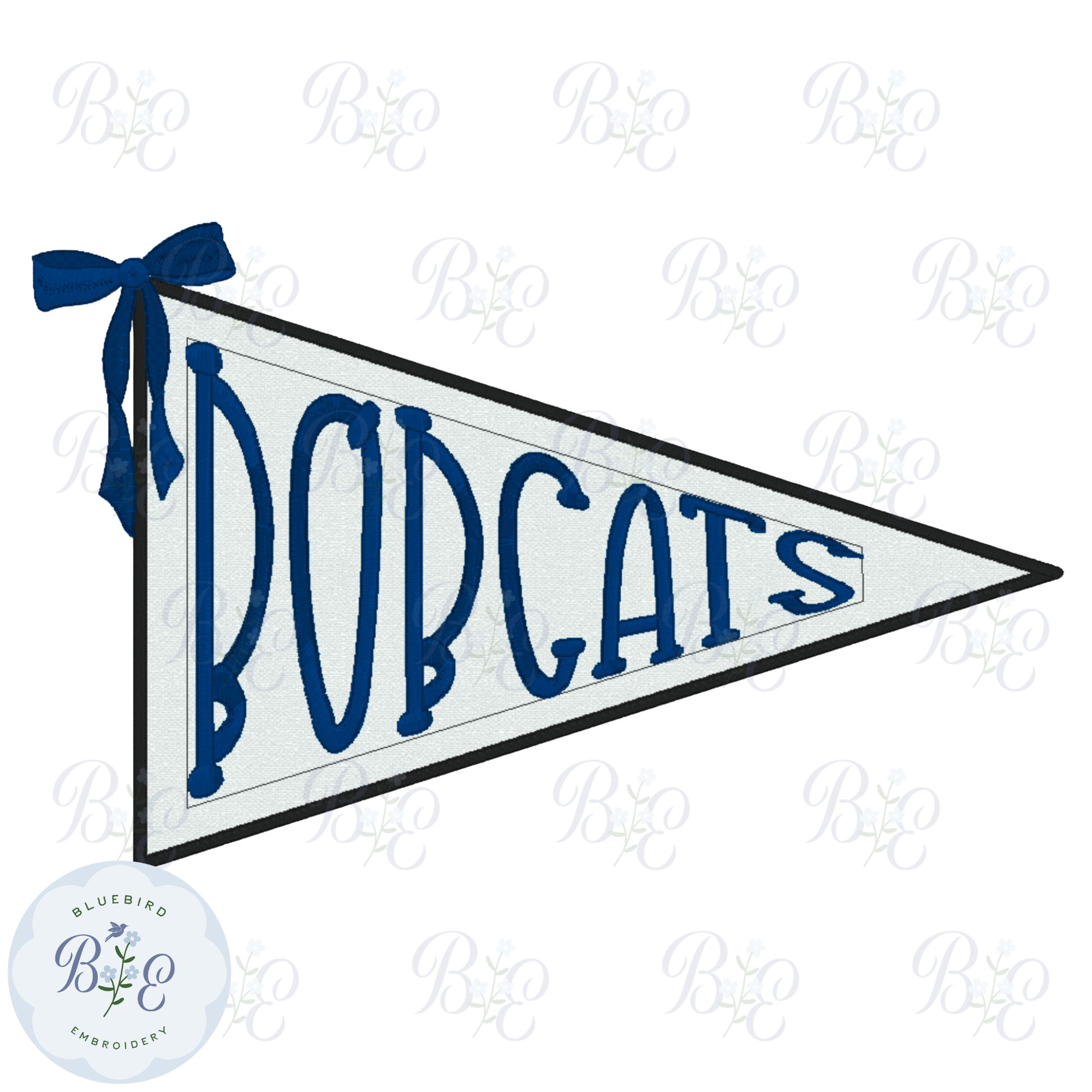 Applique Pennant Bobcats Digital Embroidery Design