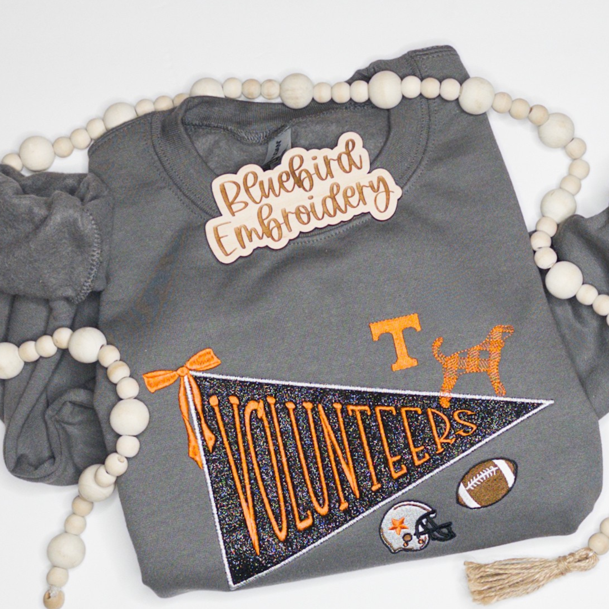 Custom Pennant Glitter Applique