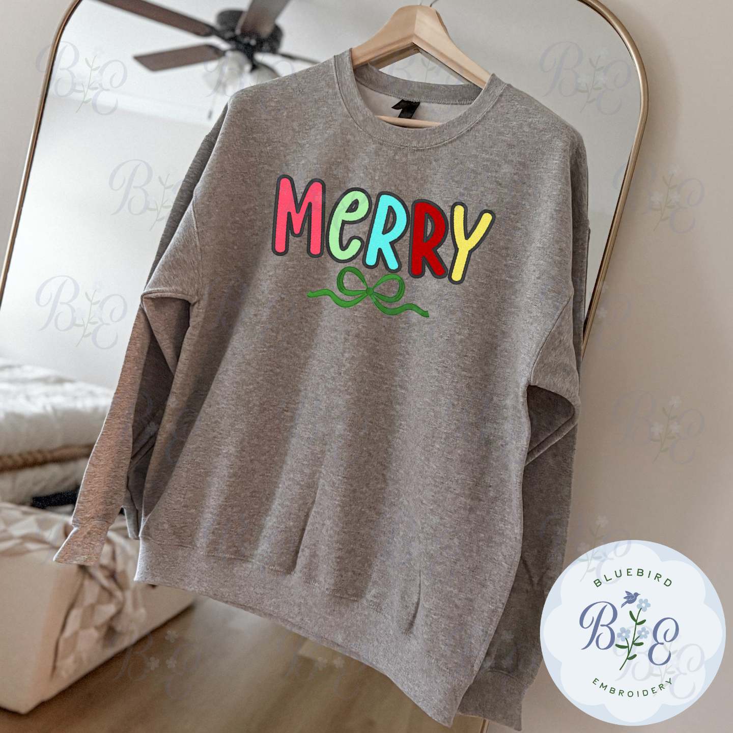 MERRY Applique Digital Embroidery Design