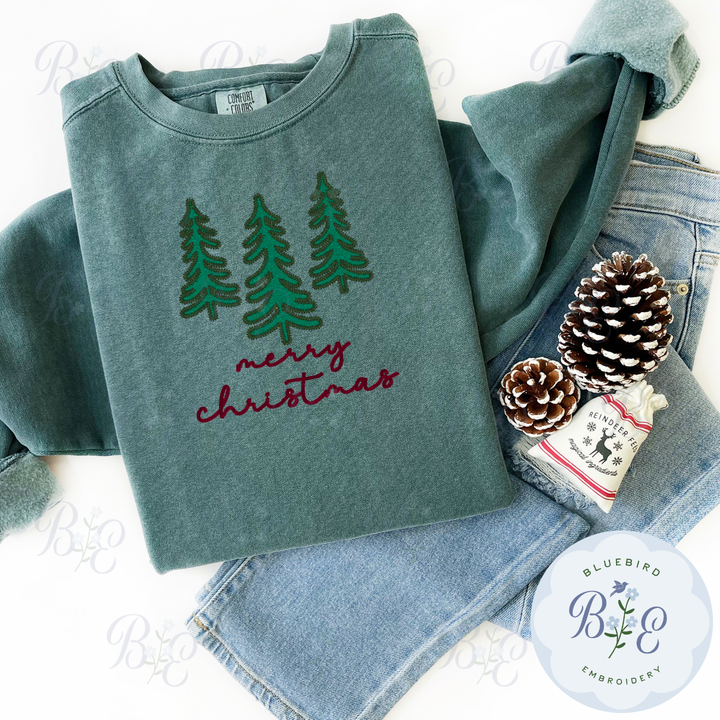 Pine Trees Trio Applique Digital Embroidery Design