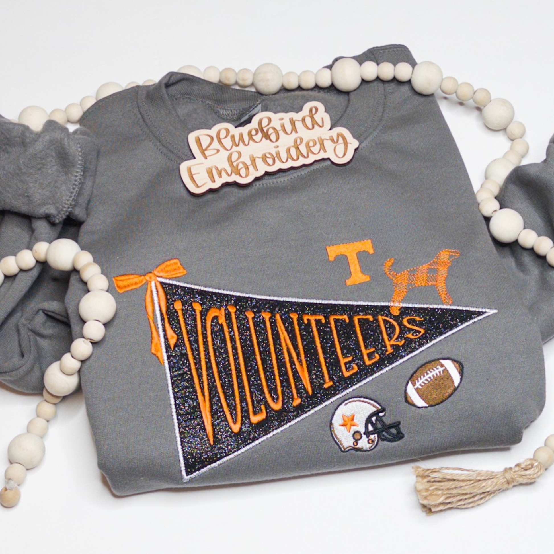 Custom Pennant Glitter Applique