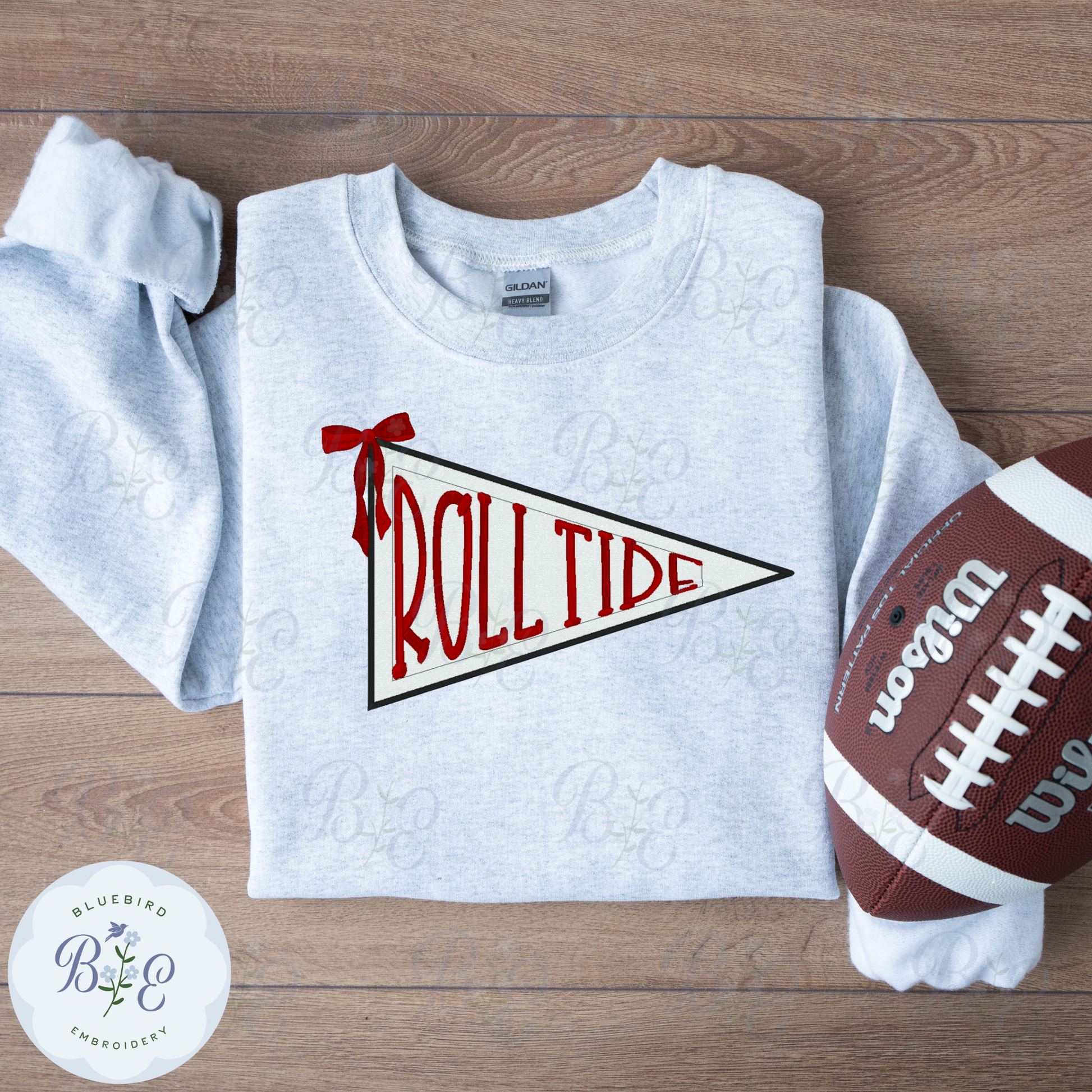 Applique Pennant Roll Tide Digital Embroidery Design