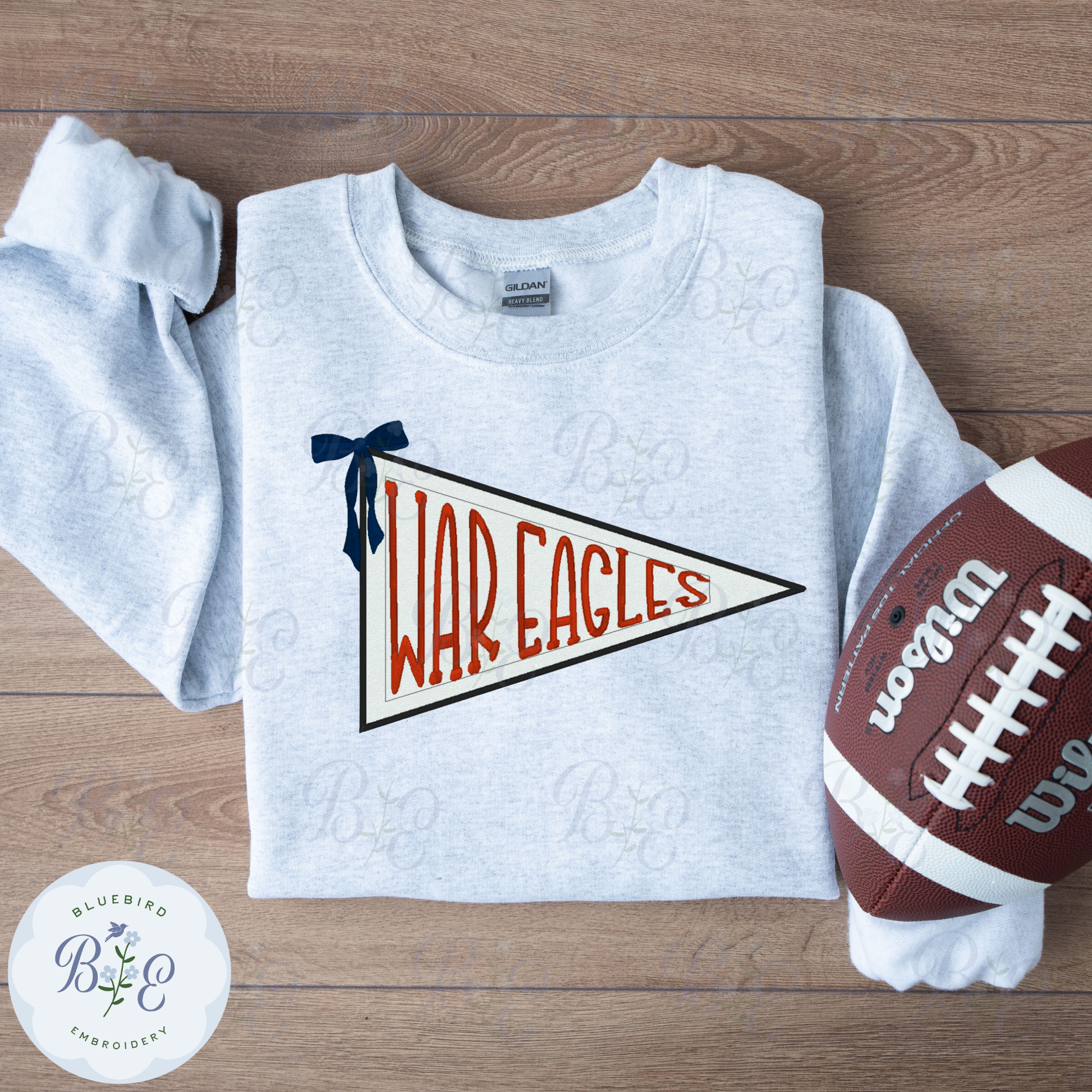 Applique Pennant War Eagles Digital Embroidery Design