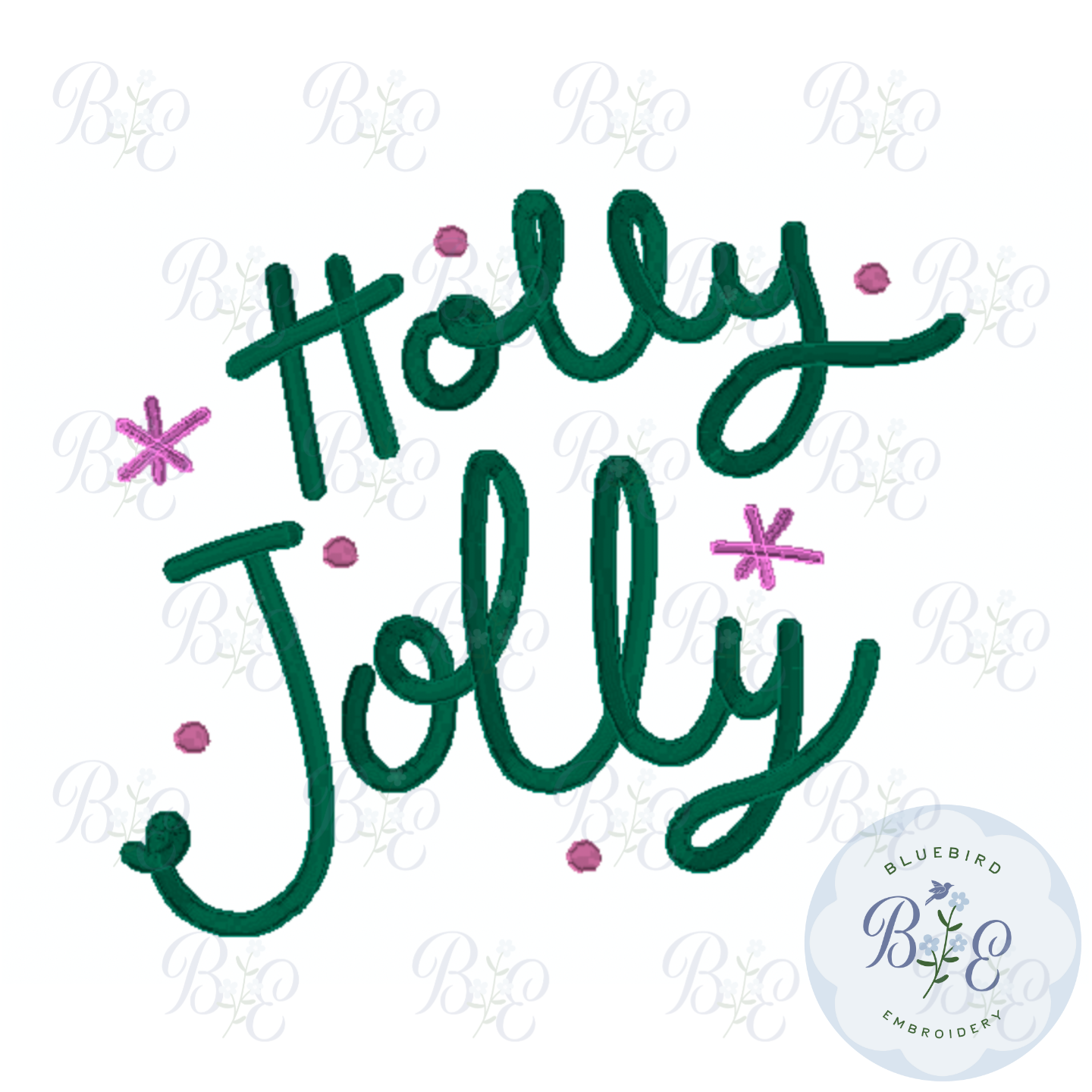 Holly Jolly Digital Embroidery Design