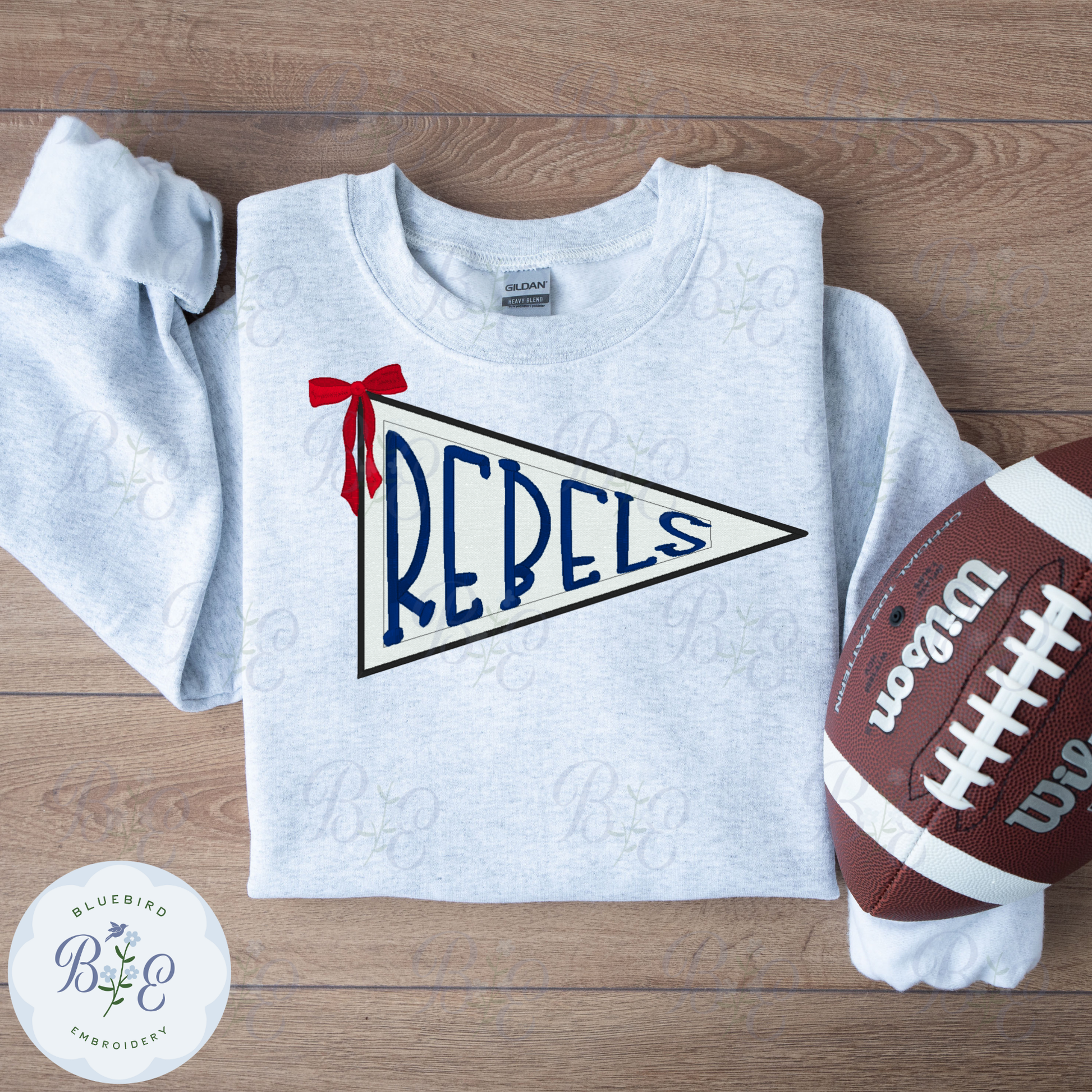 Applique Pennant Rebels Digital Embroidery Design