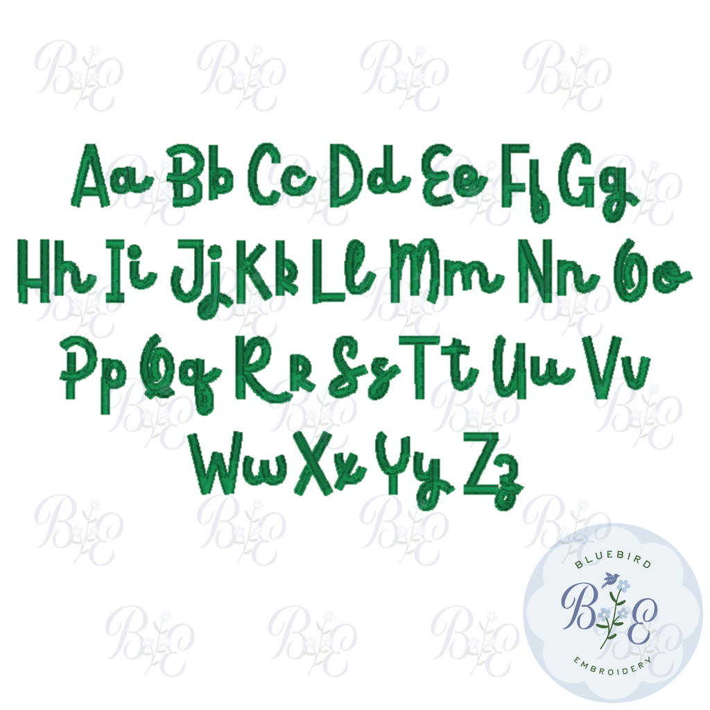 Sunday Sans Native BX Font Digital Embroidery Design