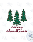 Pine Trees Trio Applique Digital Embroidery Design