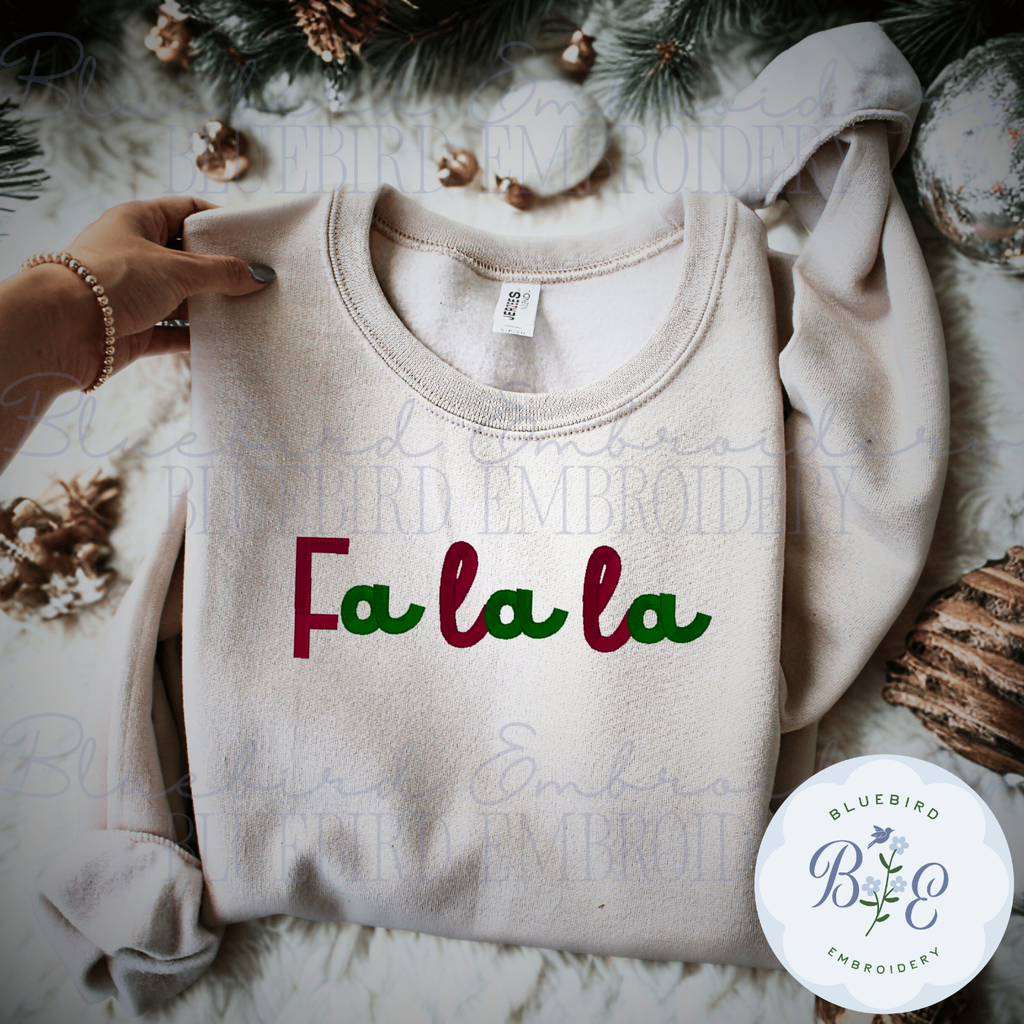 Fa la la  Digital Embroidery Design