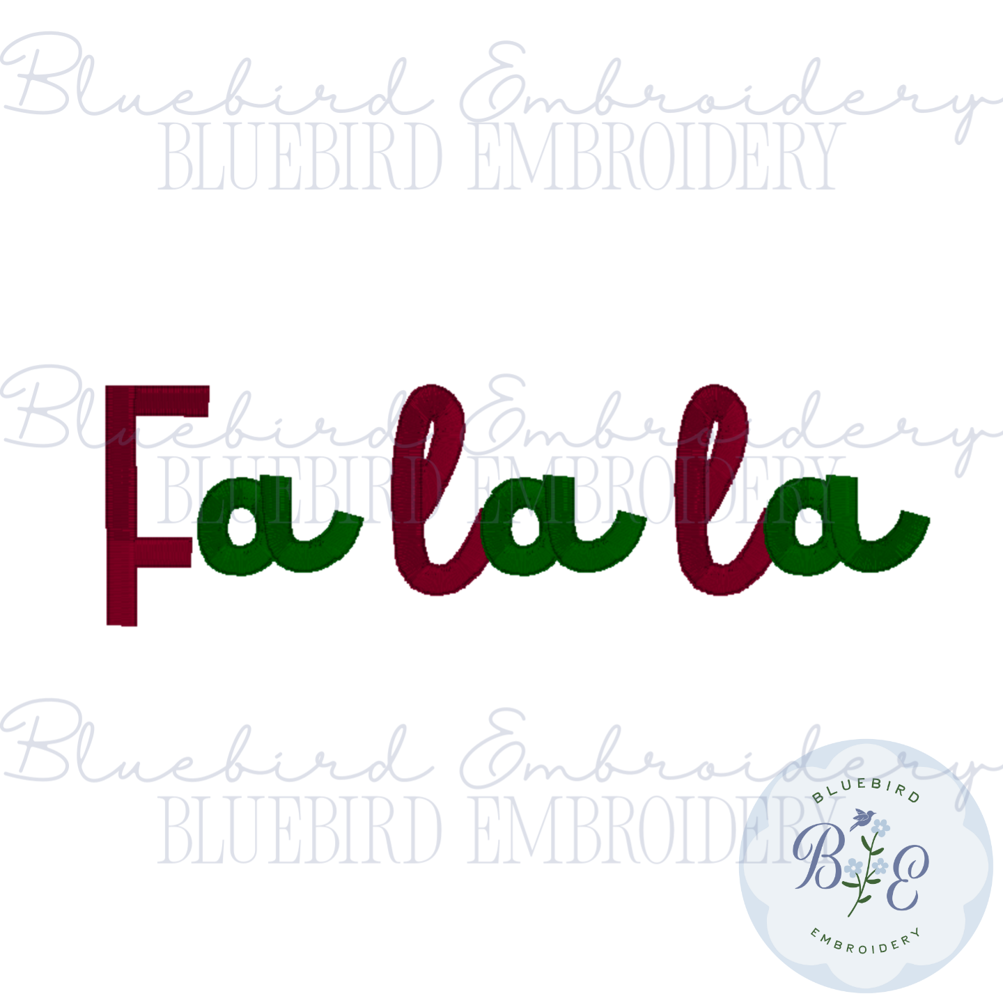 Fa la la  Digital Embroidery Design