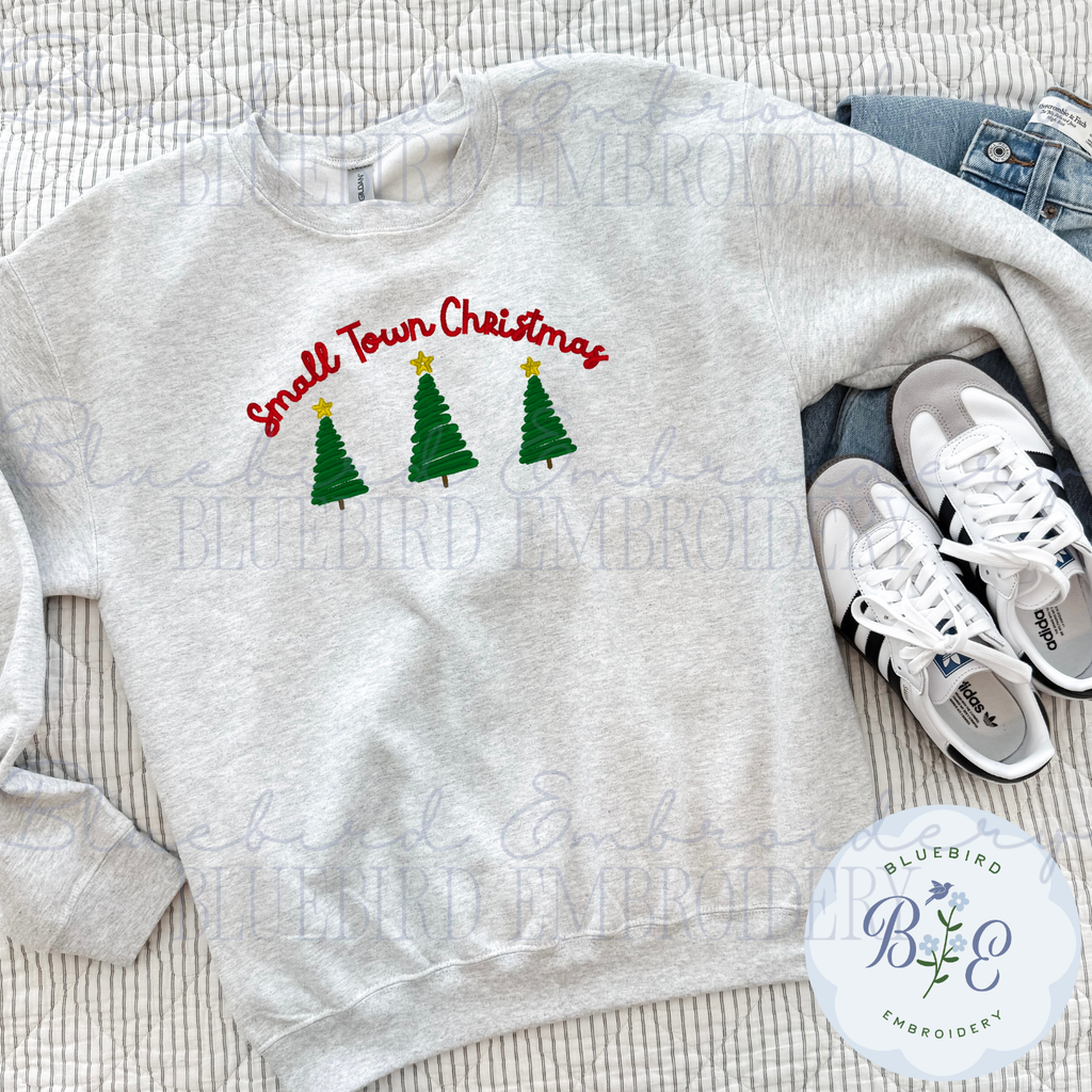 Small Town Christmas Digital Embroidery Design