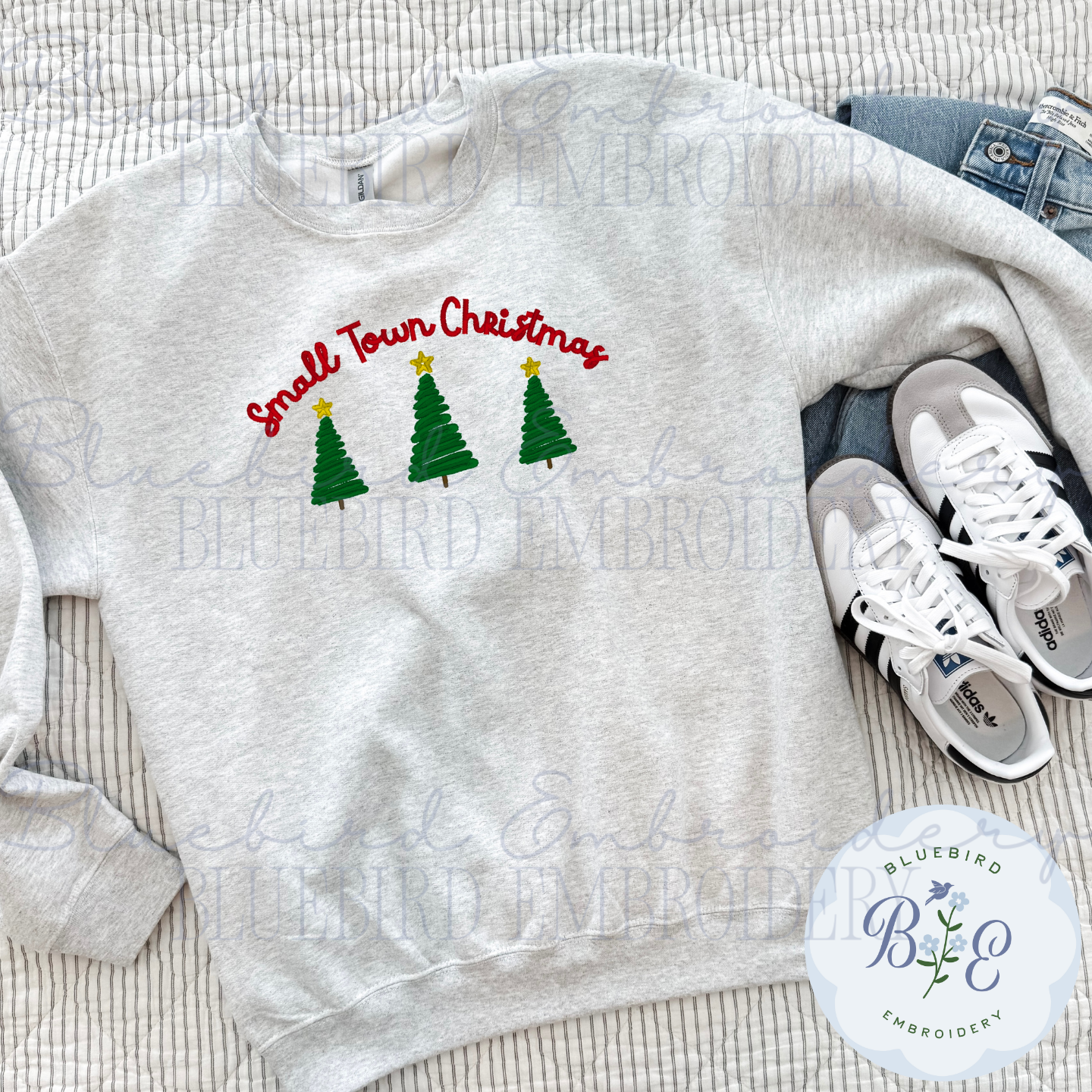 Small Town Christmas Digital Embroidery Design