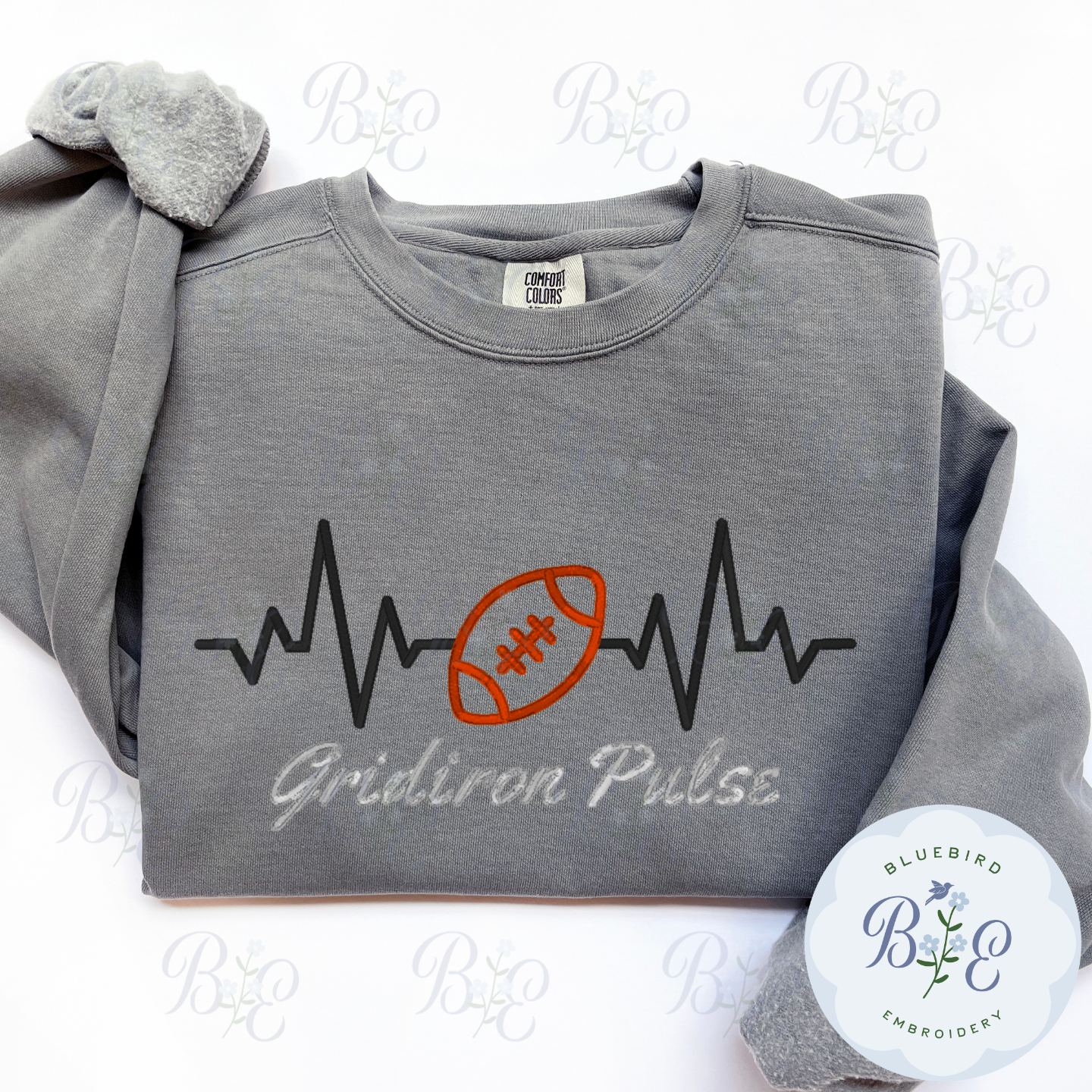 Gridiron Pulse Digital Embroidery Design