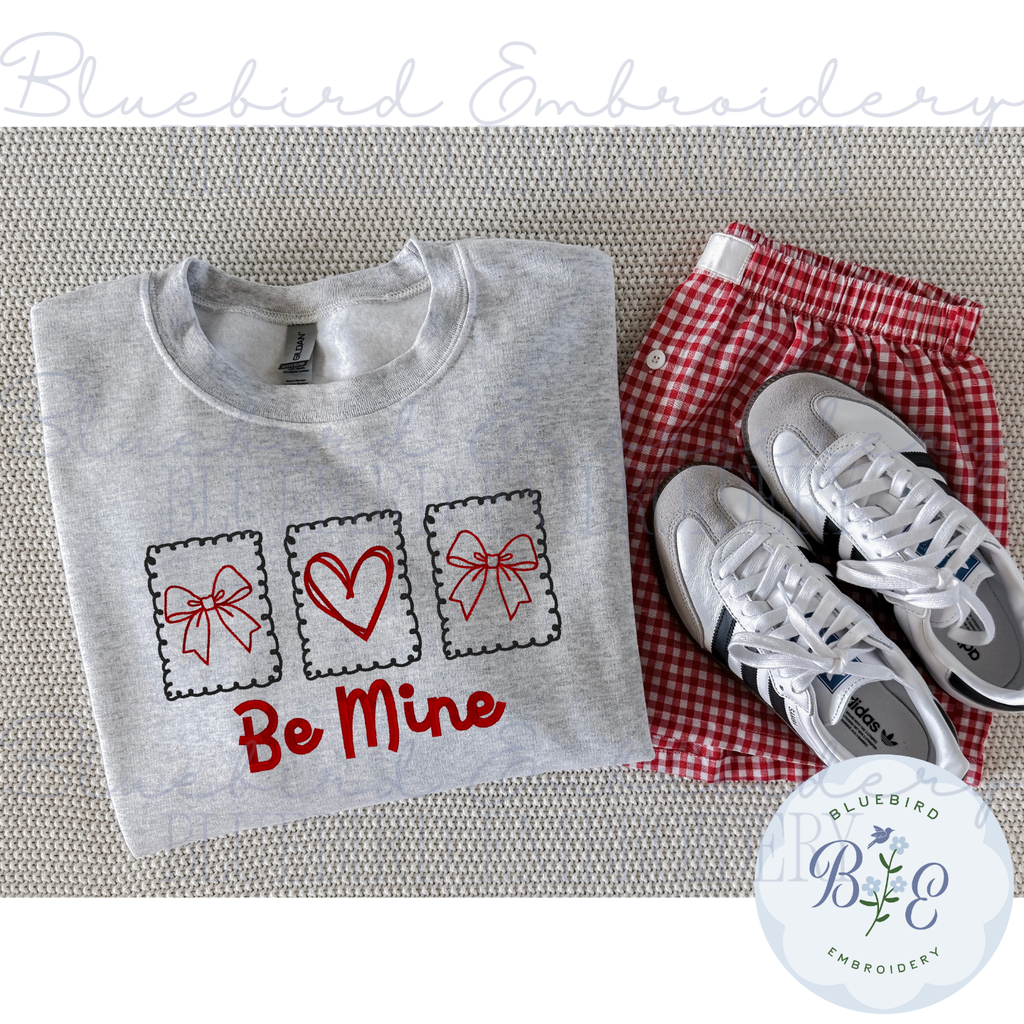 Be Mine Valentine's Stamps Digital Embroidery Design
