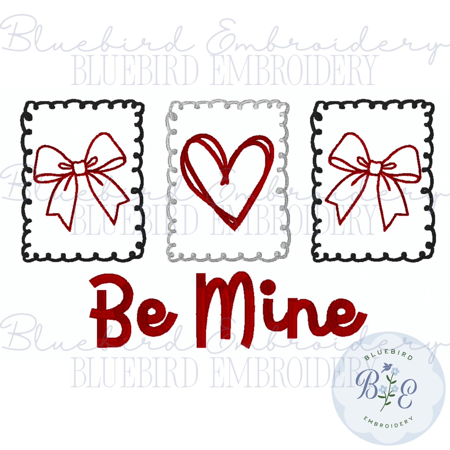Be Mine Valentine's Stamps Digital Embroidery Design