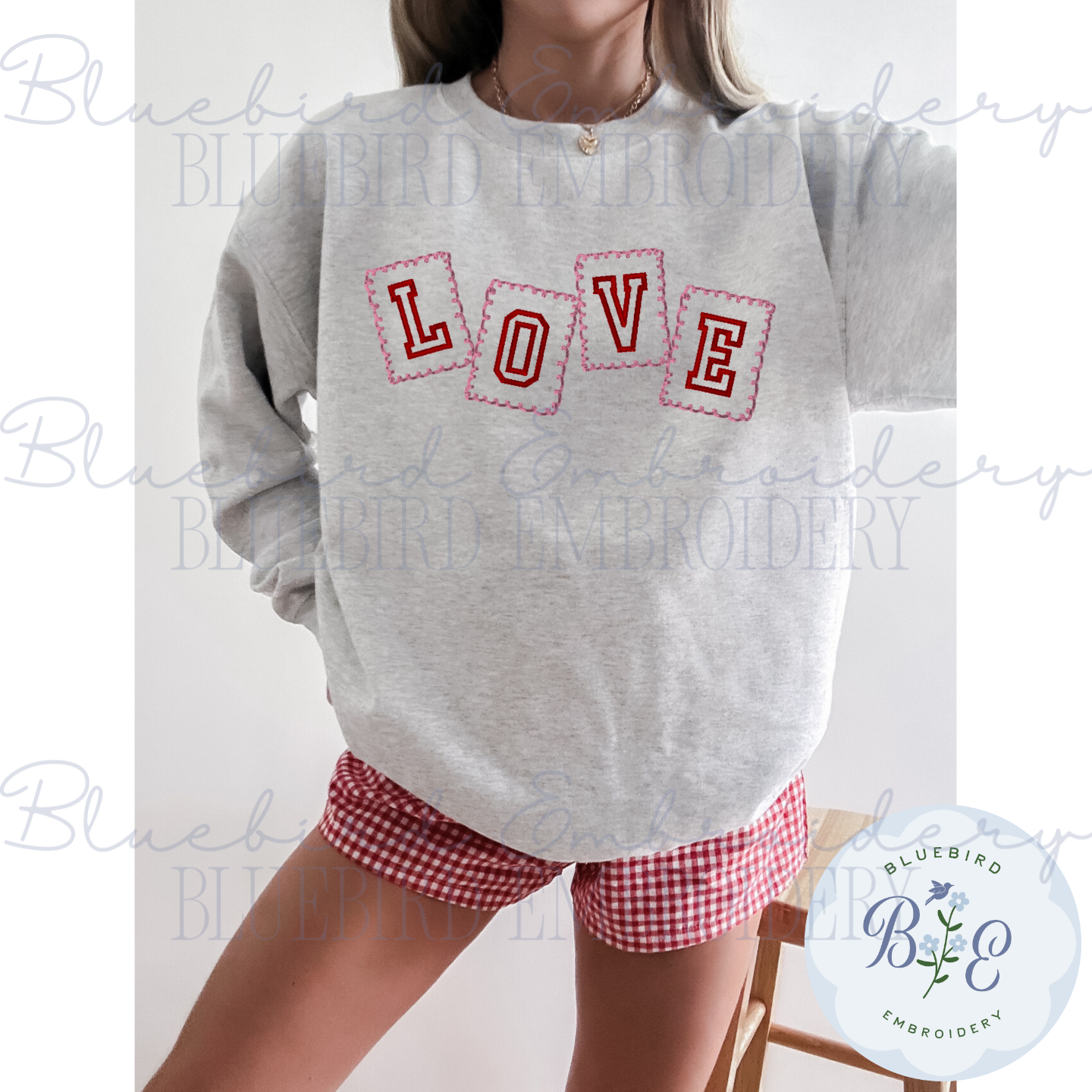 LOVE Stamps Applique Digital Embroidery Design