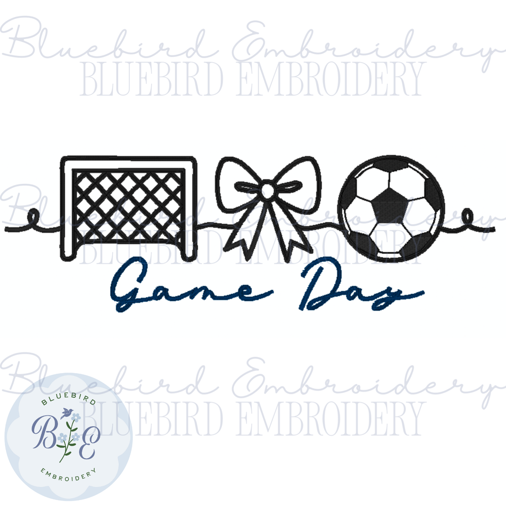 Soccer Game Day Digital Embroidery Design