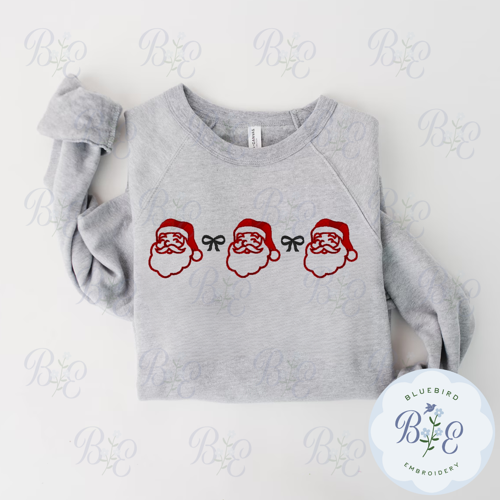 Santa Trio Digital Embroidery Design
