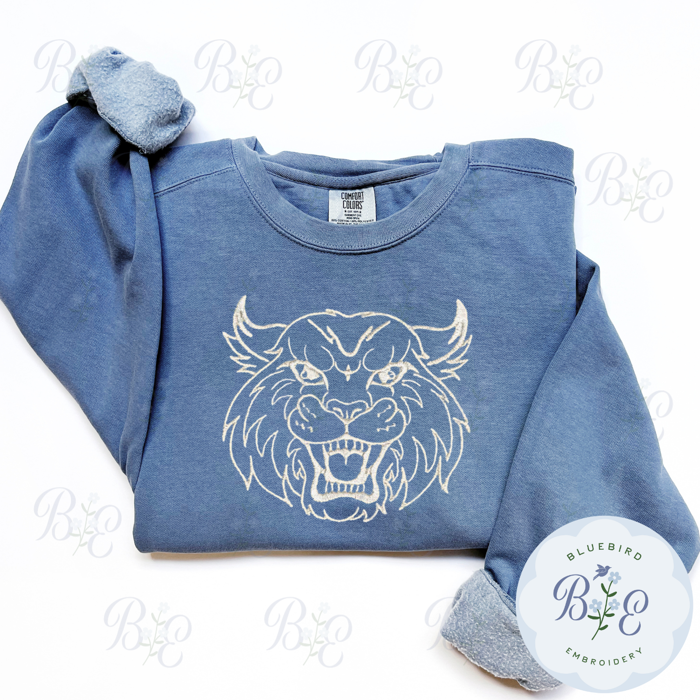 Wildcat Outlined Embroidery