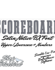Scoreboard Native BX Font Digital Embroidery Design
