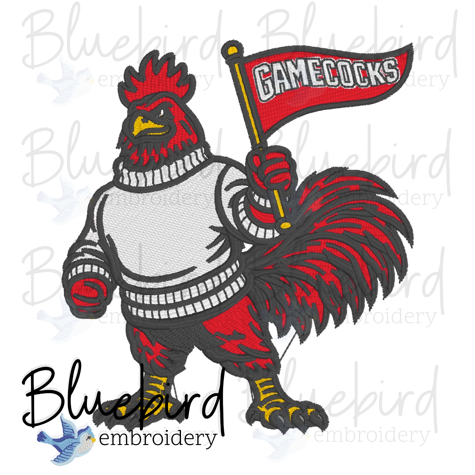Mascot Embroidery Design – Digital Download | Optional Mascot Personalization