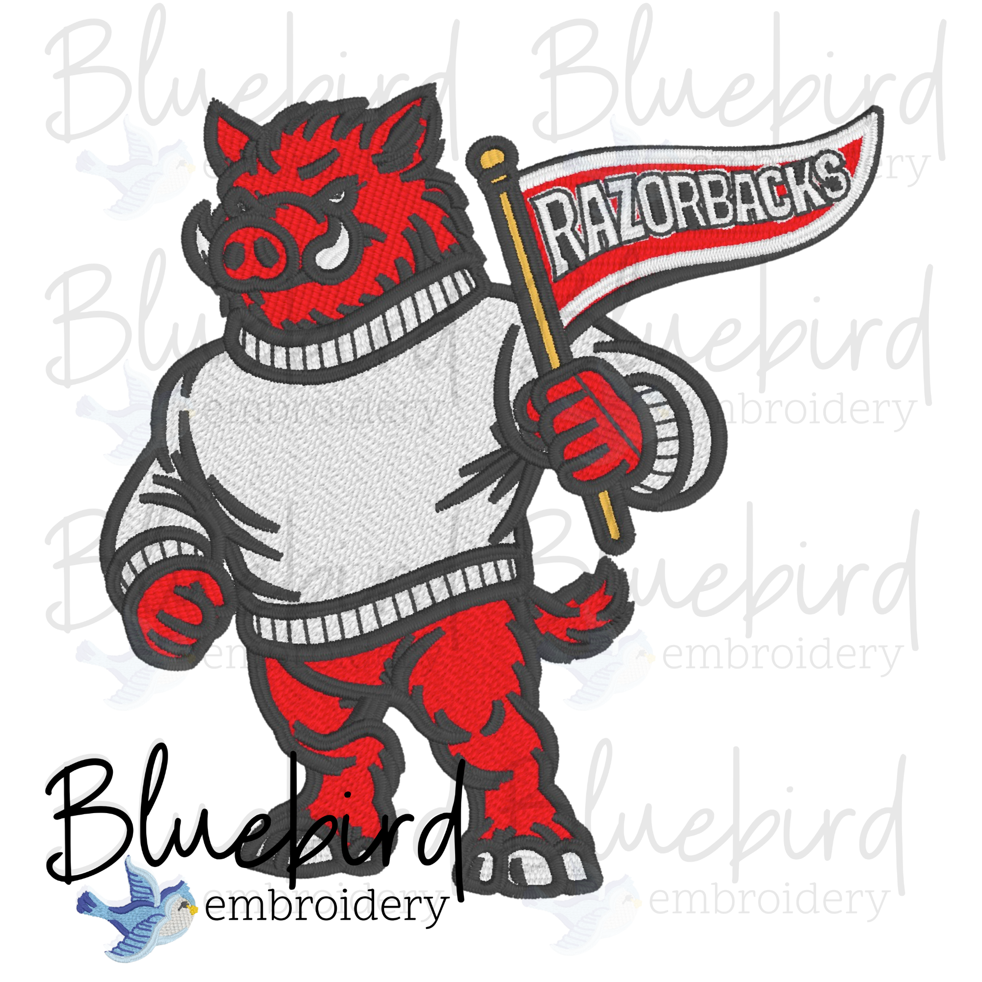 Mascot Embroidery Design – Digital Download | Optional Mascot Personalization