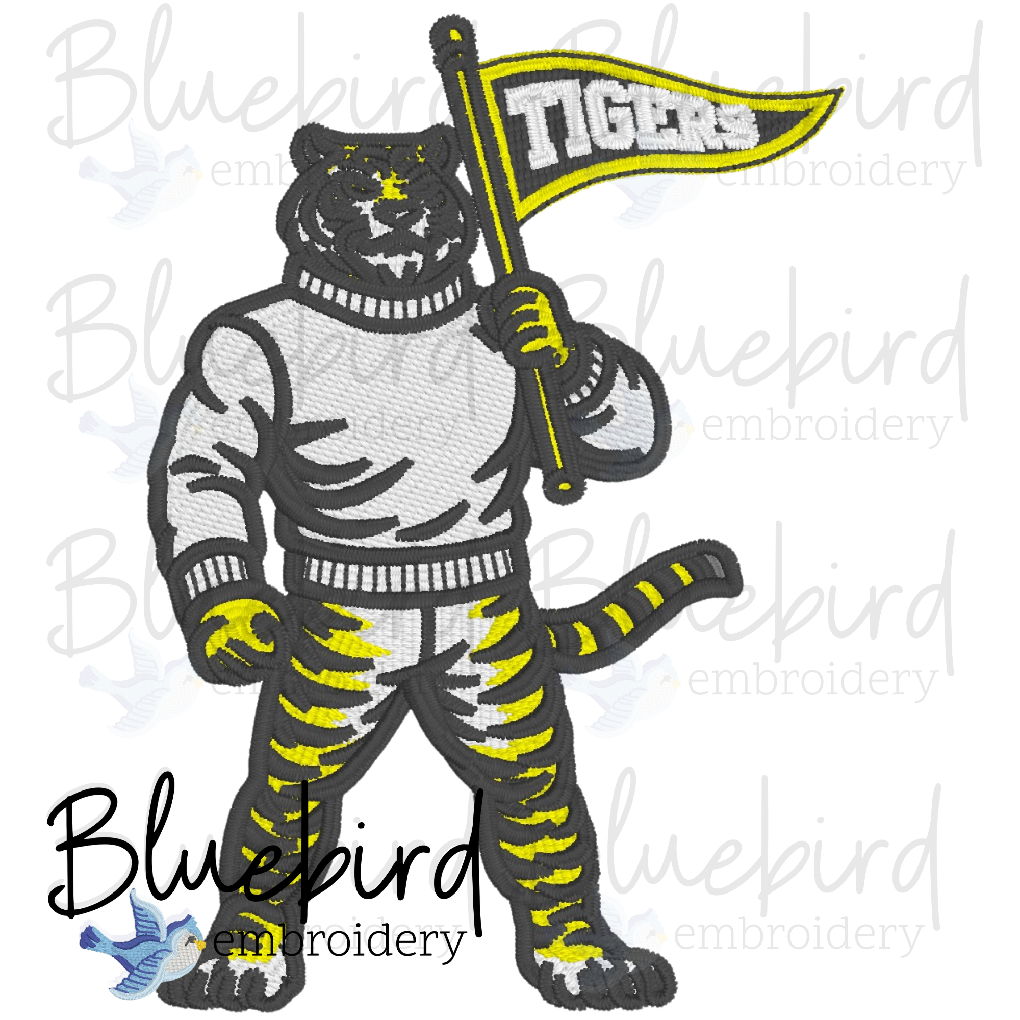 Mascot Embroidery Design – Digital Download | Optional Mascot Personalization