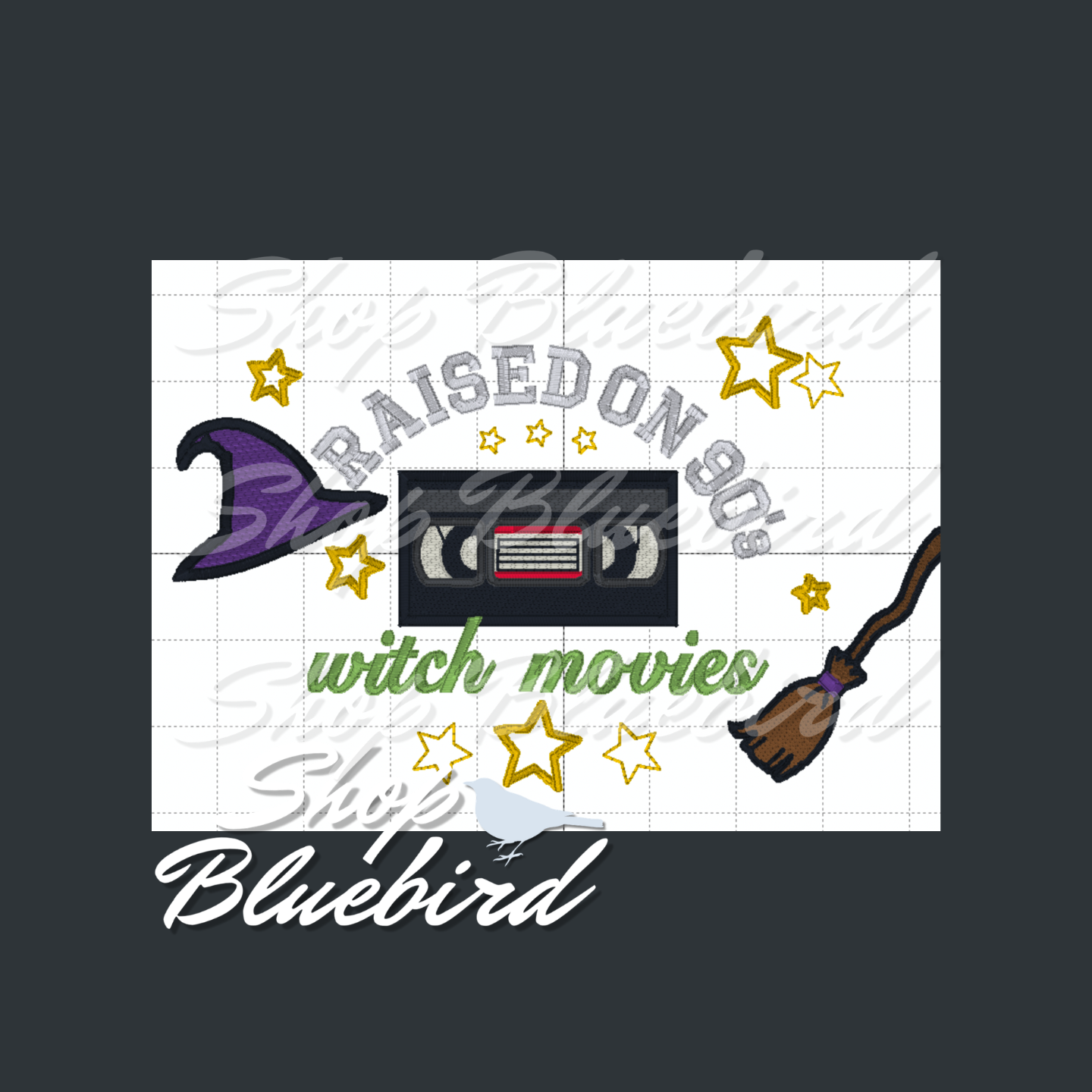 Raised on 90s Witch Movies Digital Embroidery Design