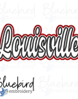 Louisville Single Satin Applique Digital Embroidery Design