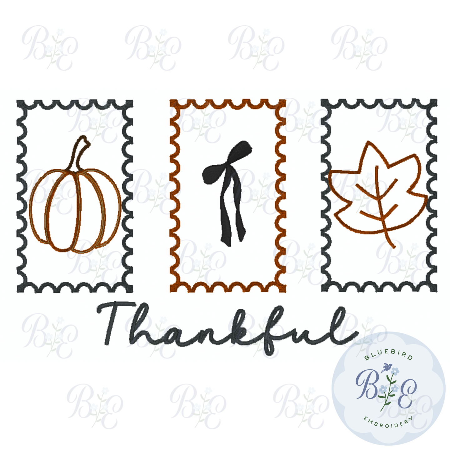Thankful Stamps Digital Embroidery Design