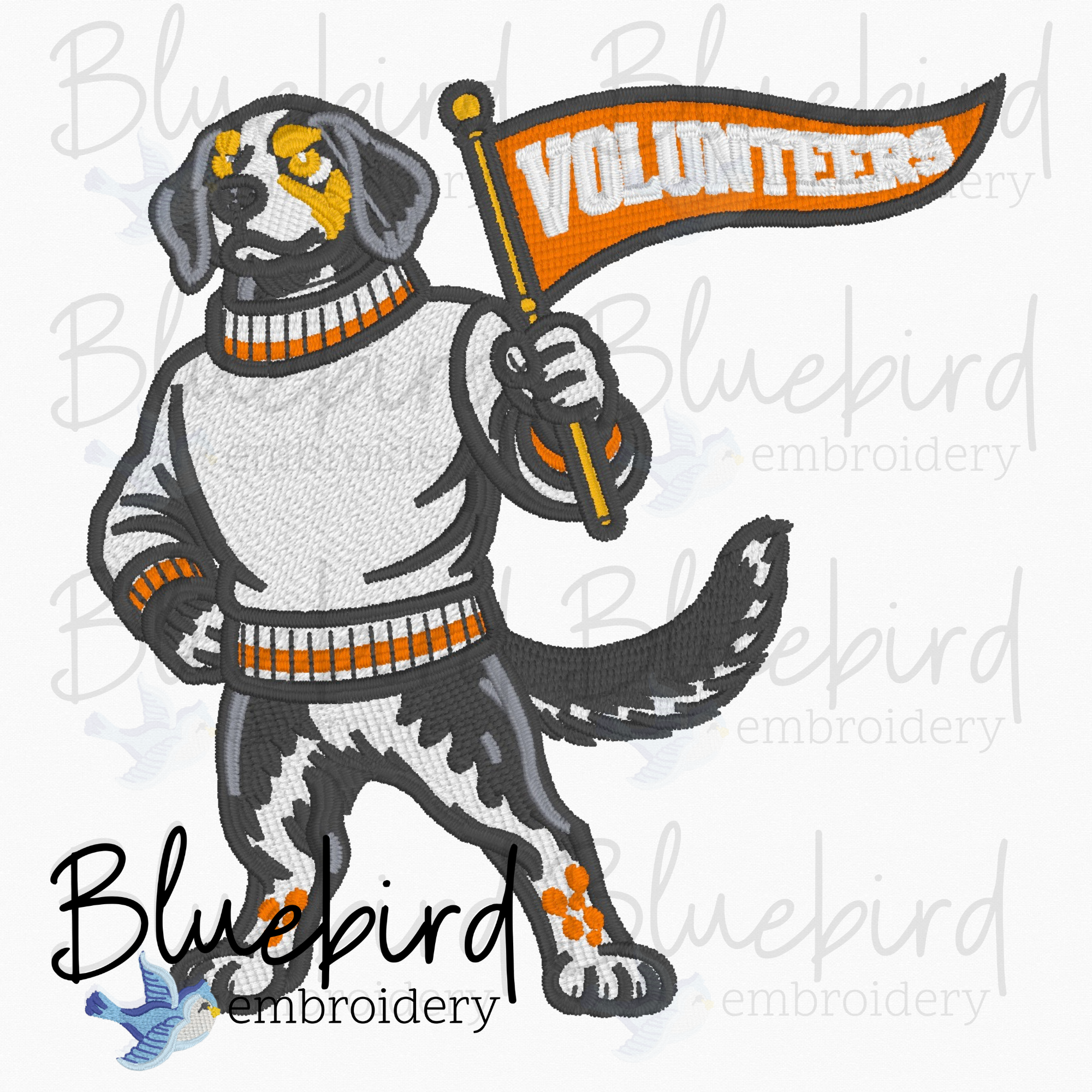 Mascot Embroidery Design – Digital Download | Optional Mascot Personalization