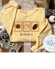 Grateful Sketch Icons Scalloped Stamps Digital Embroidery Design