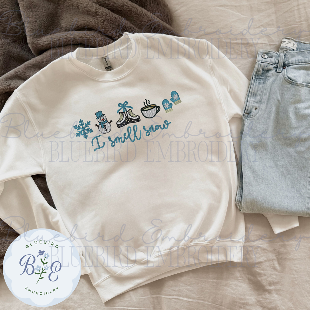 I smell snow-Winter Mini Icons Digital Embroidery Design