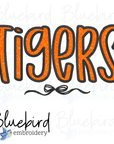 Handwritten Font Applique Tigers Digital Embroidery Design