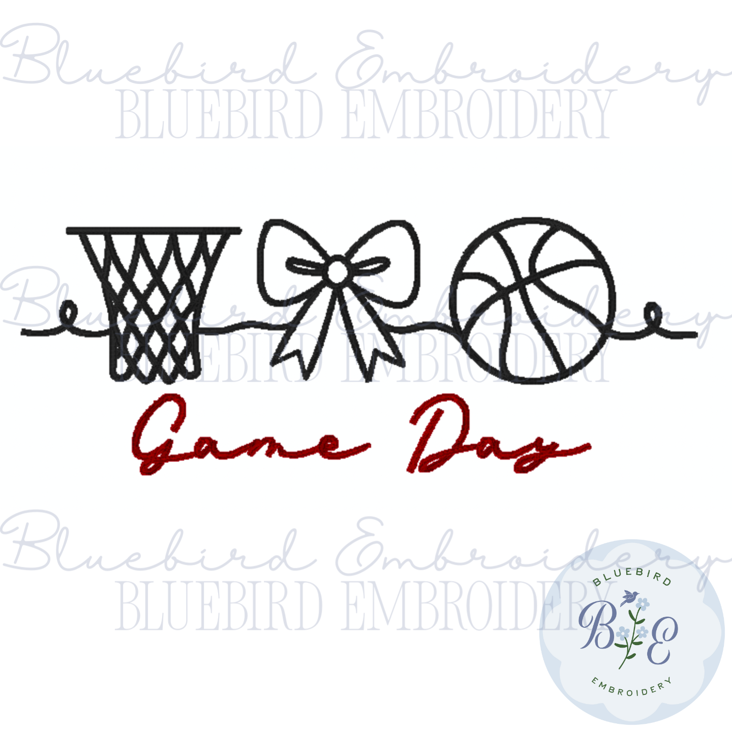 Basketball Game Day Digital Embroidery Design