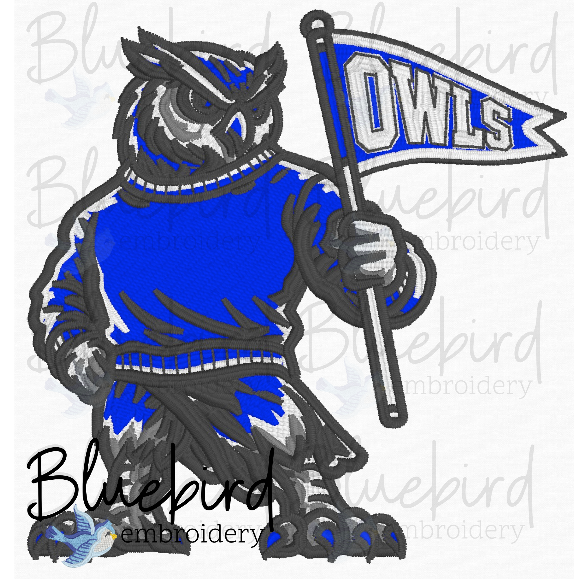 Mascot Embroidery Design – Digital Download | Optional Mascot Personalization