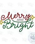 Merry & Bright Applique Stars Digital Embroidery Design