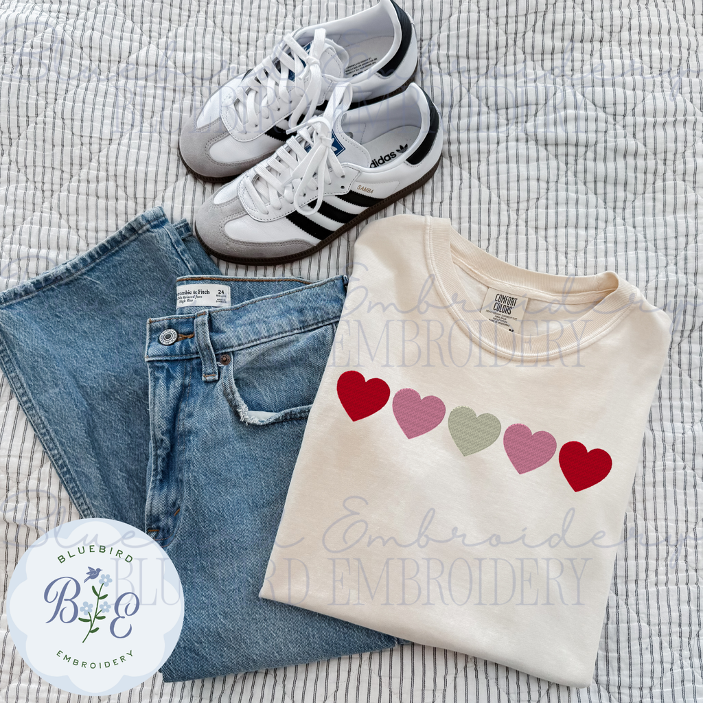 Hearts Filled Digital Embroidery Design