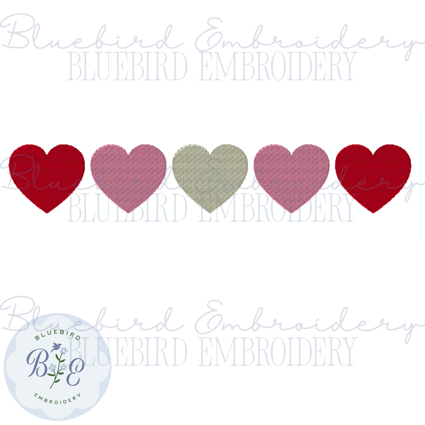 Hearts Filled Digital Embroidery Design