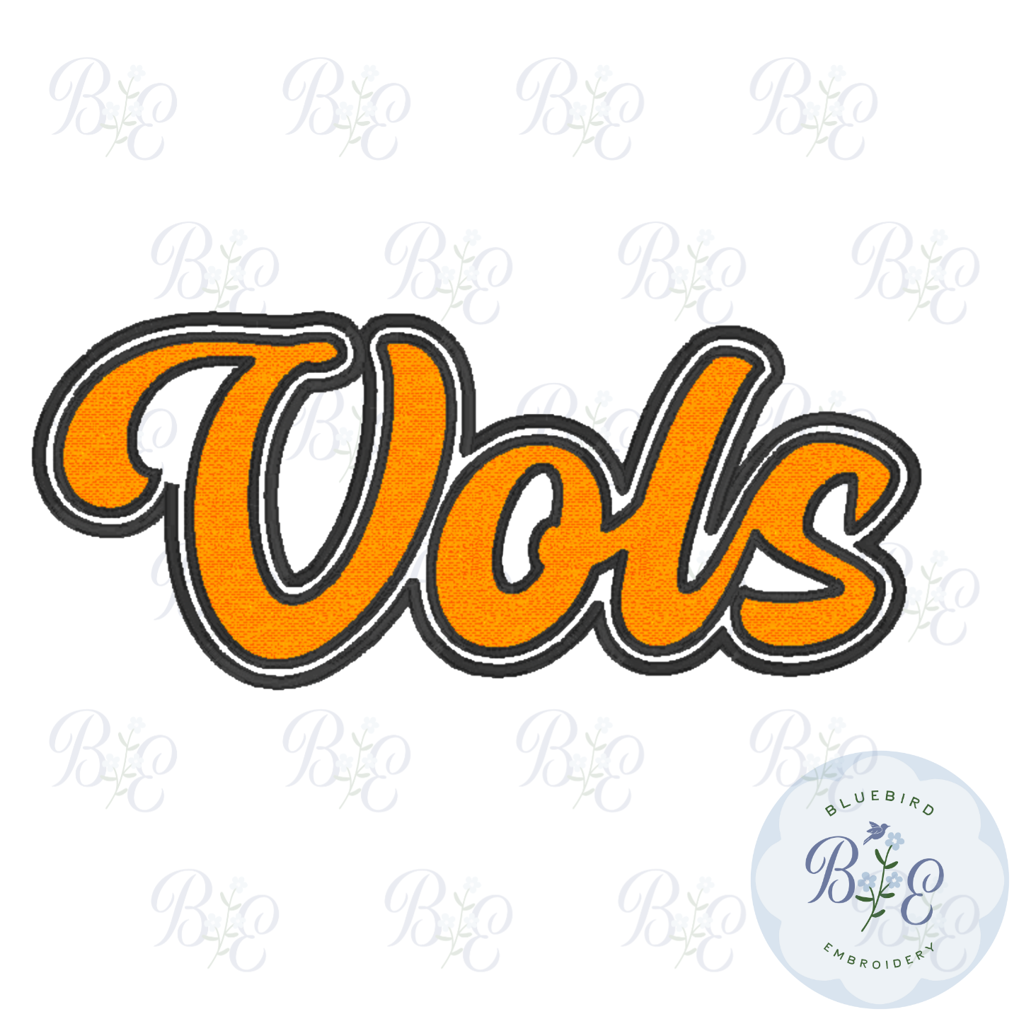 Vols Single Satin Applique Digital Embroidery Design