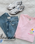 Mama Flowers Embroidered Tee