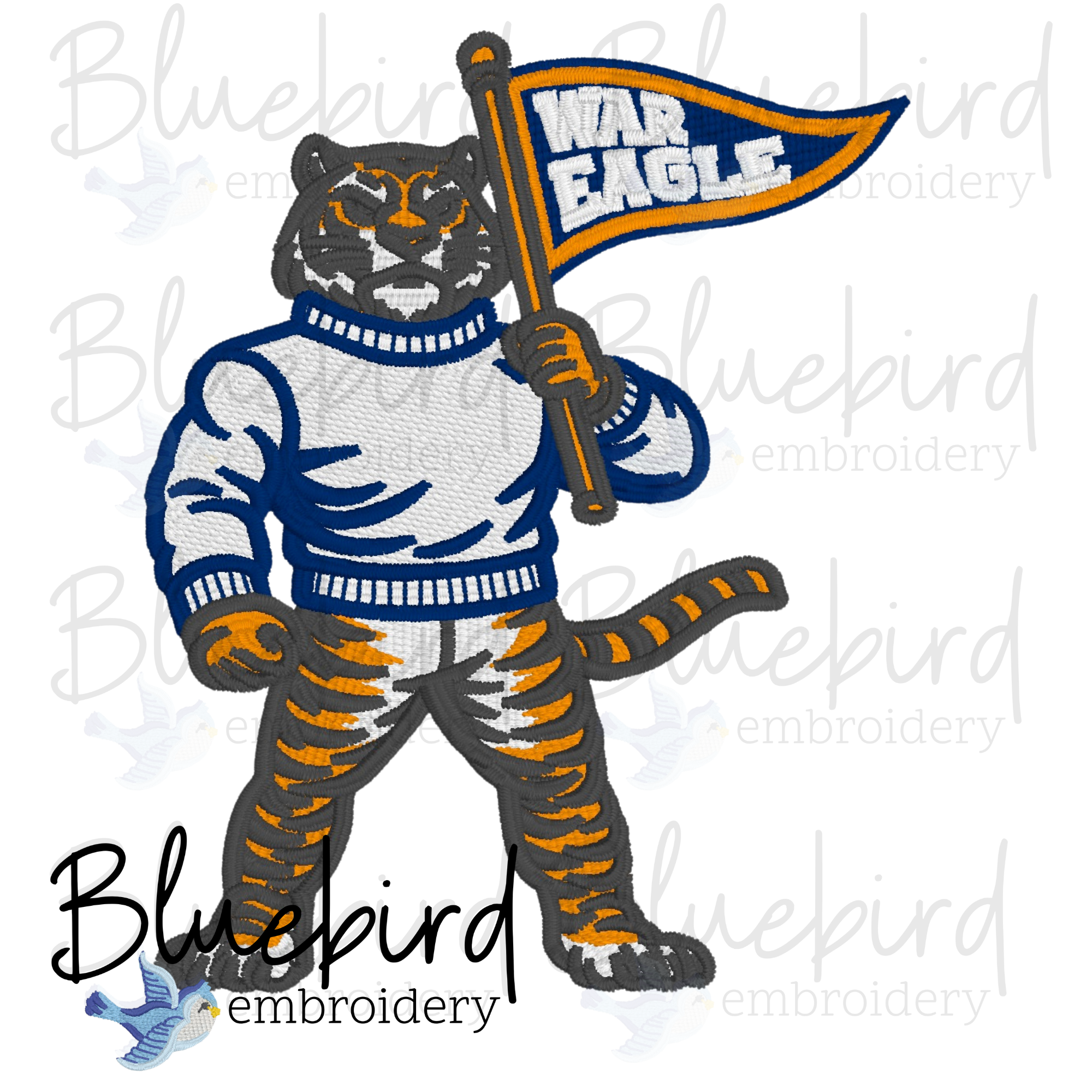 Mascot Embroidery Design – Digital Download | Optional Mascot Personalization