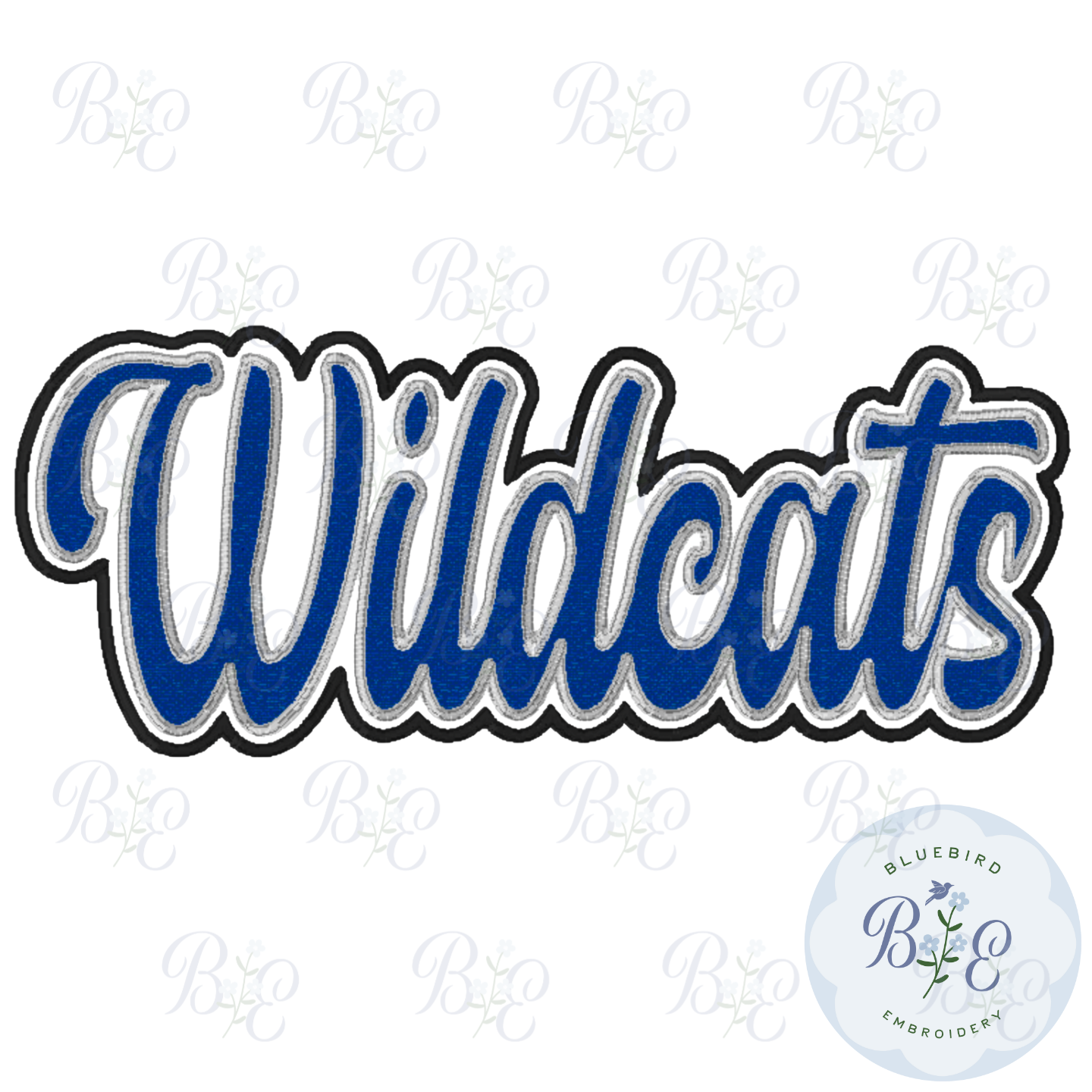 Wildcats Single Satin Applique Digital Embroidery Design