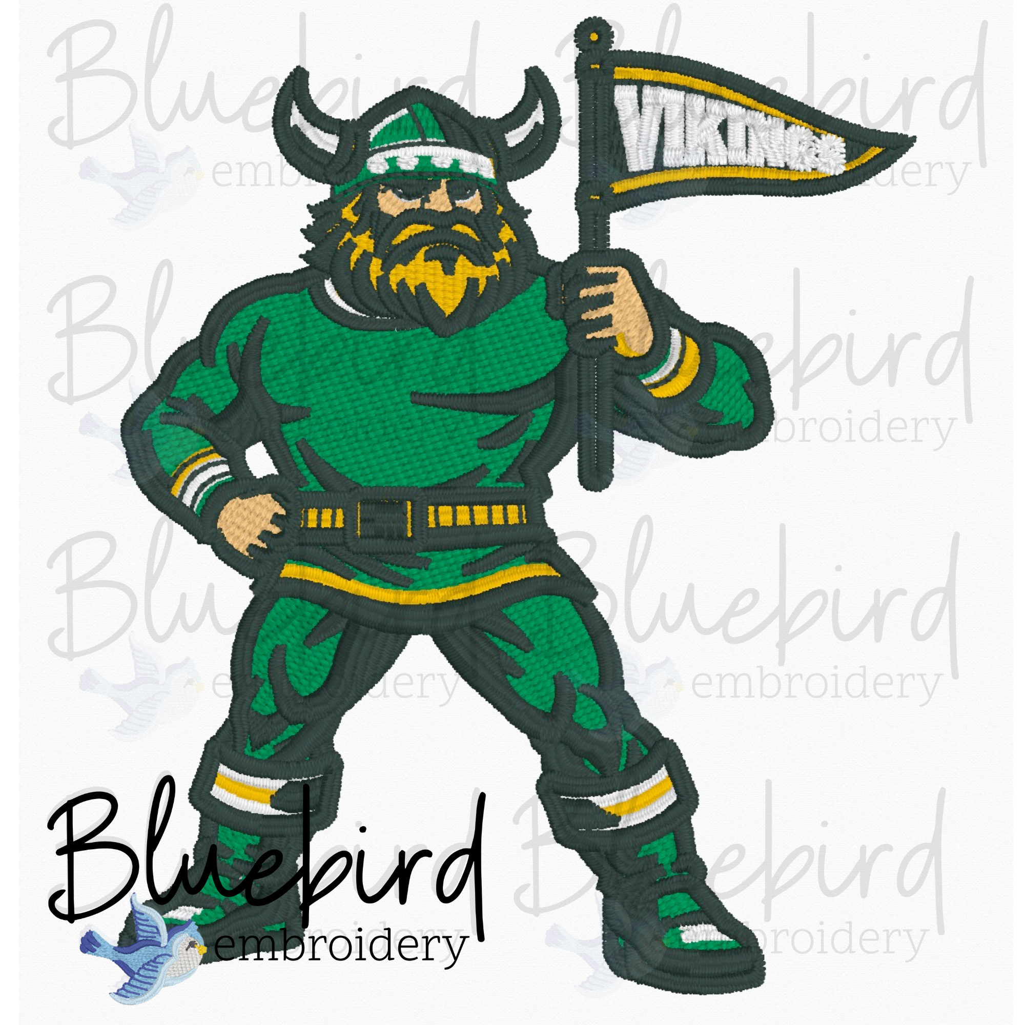 Mascot Embroidery Design – Digital Download | Optional Mascot Personalization