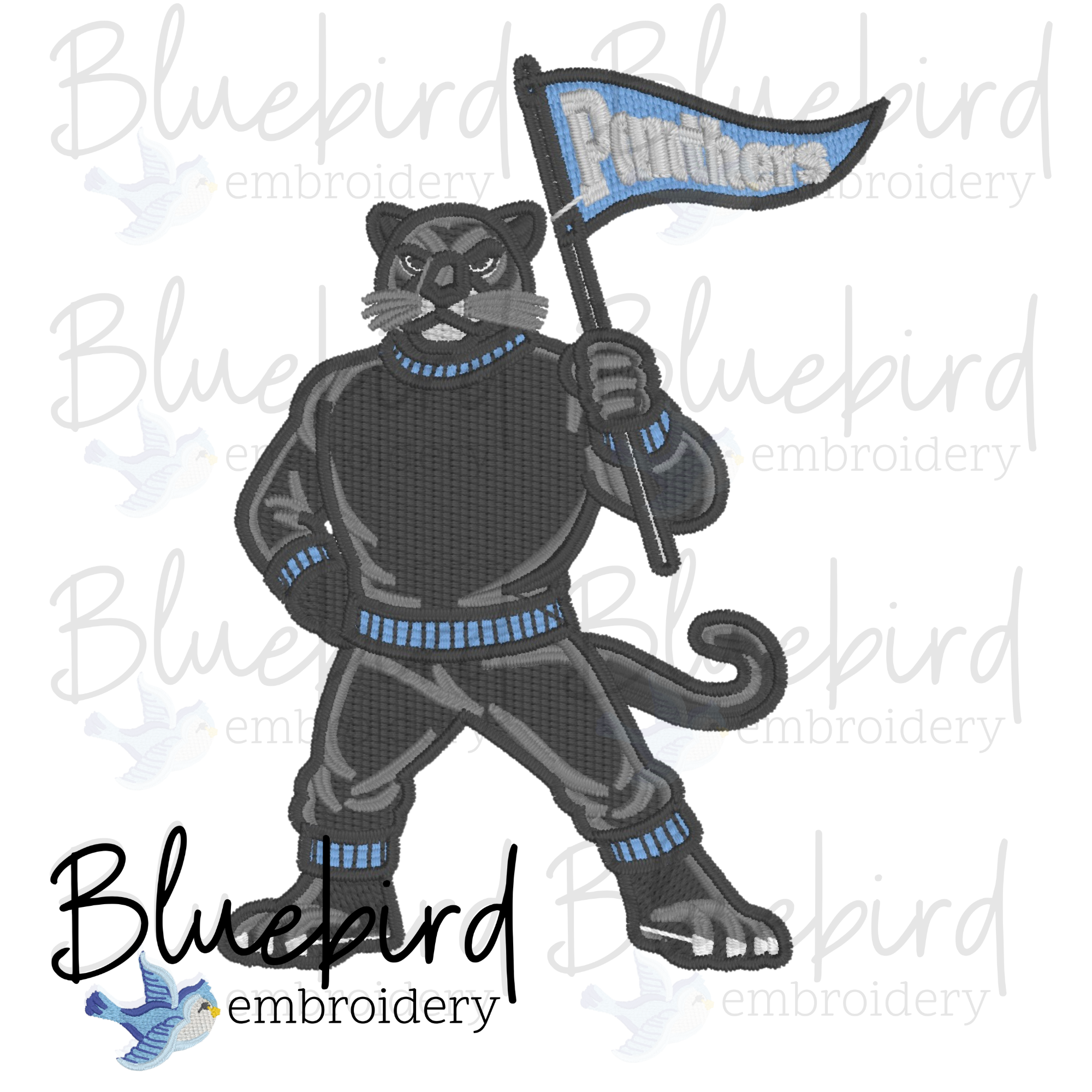 Mascot Embroidery Design – Digital Download | Optional Mascot Personalization
