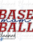 Baseball Mom Applique Digital Embroidery Design